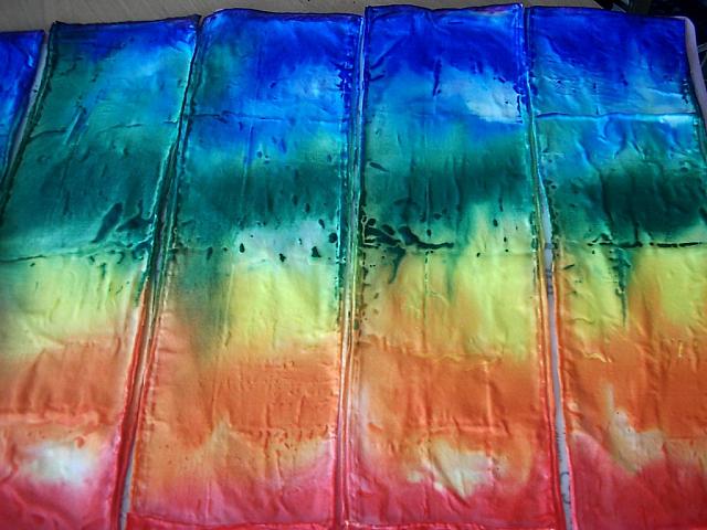 4mal Regenbogenschal 13x180